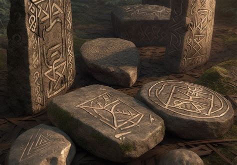 Magical practices involving rune symbols on the outside